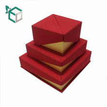 Logotipo de encargo de lujo de gama alta Buen sistema de caja de regalo de joyería de fieltro de papel